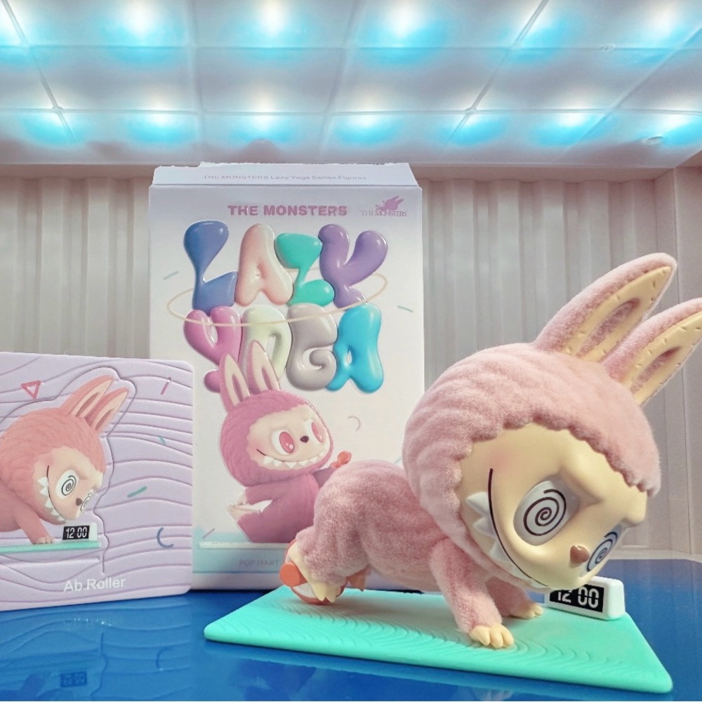 Pop Mart Labubu Lazy Yoga Figure - Ab Roller